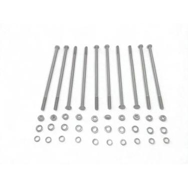 Imagem de KIT 10 PARAFUSOS MEIA ROSCA PARCIAL SEXTAVADO INOX M6*150mm - CJFIX