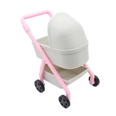 Imagem de menolana Carrinho de bebê em miniatura 1:12, carrinho de bebê, móveis, boneca realista, de bebê, de bebê, brinquedo, bonecas, berço, presente para crianças, Cinza