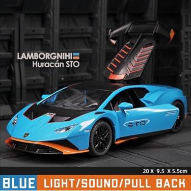 Imagem de Power Toys TECH - Miniatura de carrinho L a m b o r g h i n i - H u r a c a n STO escala 1/24 (Azul)