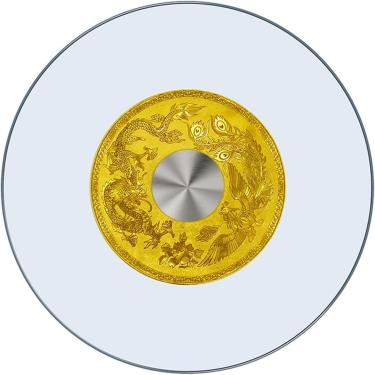 Imagem de Prato Giratório De Vidro Lazy Susan, Prato Giratório De Vidro Para Exibição De Mesa De Jantar, Bandeja De Servir Giratória Lazy Susan Silenciosa & Suave, Fácil De Compartil, A, 70cm/28in