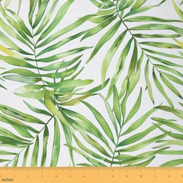 Imagem de Erosebridal Tecido de folhas de palmeira por The Yard Havaí, tecido impermeável para crianças, faça você mesmo, natureza, planta tropical, botânico, para costura, palmeira preta, decoração de