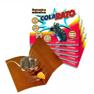 Imagem de Kit 5 Cola Rato Adesivas Ratoeiras Para Ratos e Insetos, Alta Viscosidade, Não Tóxica Pega Tudo Potente
