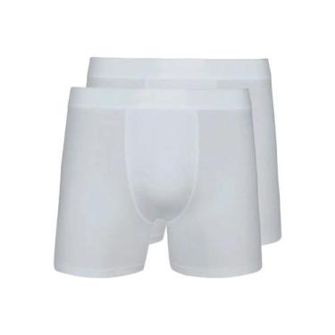 Imagem de Kit com 2 Cuecas Boxer Lupo 615-002, Branco, P
