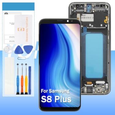 Imagem de Substituição de tela para Samsung Galaxy S8 Plus SM-G955 17.3 cm LCD Display Touch Digitalizador Assembléia com moldura preta (TFT, não impressão digital)