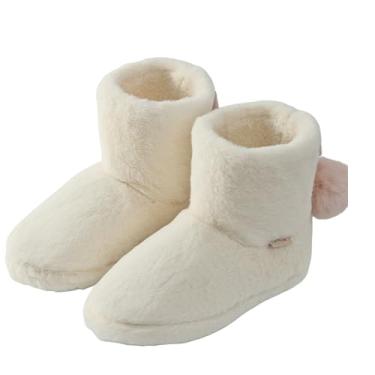 Imagem de Pantufa Bota Feminina Adulto Polar Super Quentinha com Pom Pom Toda forrada Solado Antiderrapante. Apartir do 35 ao 40. Após realizar a compra envie uma mensagem ao Vendedor, informando o Tamanho Desejado.