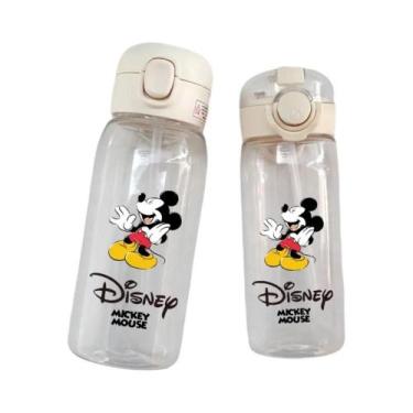 Imagem de Garrafa De Água Infantil Disney Mickey Mouse Pato Donald Com Canudo 40