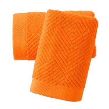 Imagem de Toalhas de mão sense gnosis Super Soft Orange 100% algodão x2