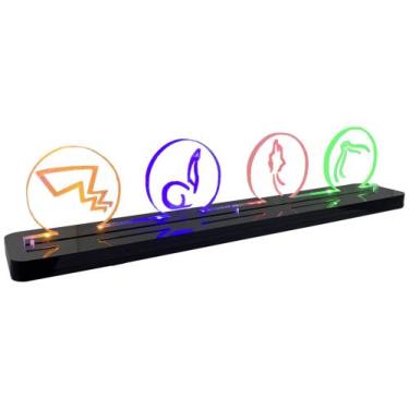 Imagem de Luminária Bancada Mesa Pokemon Iniciais - MK Displays, Bivolt