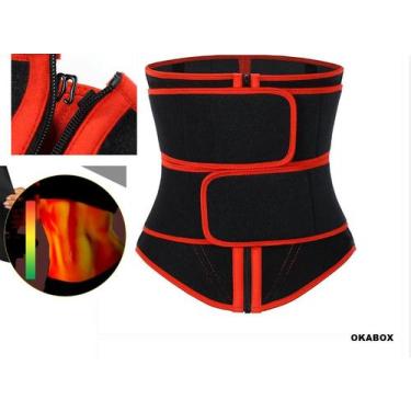 Imagem de Sauna de neoprene cinta de emagrecimento duplo espartilho treinador de