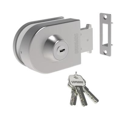 Imagem de Fechadura Auxiliar De Pressão Vidro Porta De Correr VP530 VA - Soprano