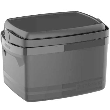 Imagem de Caixa Térmica Soprano 12L Preta com Alça Retrátil Porta Copos Bebidas Geladas Camping P...