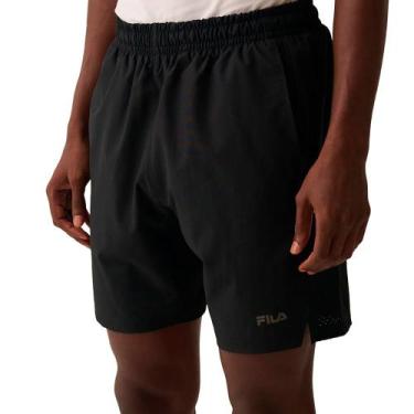 Imagem de Bermuda Masculina Fila Flex 8 Esportiva Preto, Preto, G