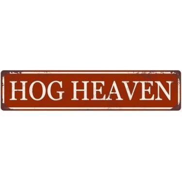 Imagem de Asetory Placa de madeira rústica porco céu porco animal de estimação casa de porco quintal porcos engraçado placa de caneta para porta da frente casa de fazenda varanda quintal deck pátio fazenda
