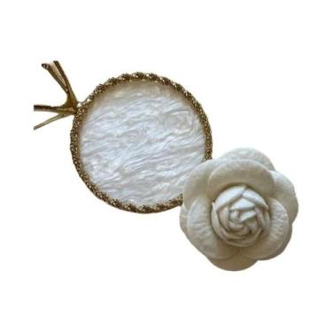 Imagem de Broche De Flor Camélia De Veludo Com Laço, Estilo Colegial Feminino, A