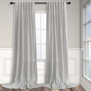 Imagem de Cortinas Pitalk Light Grey Linen 240x245cm para sala de estar