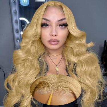 Imagem de Peruca AHUFALU Honey Blonde 100% cabelo humano Body Wave 24"