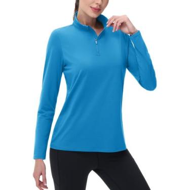 Imagem de Camisa Rash Guard MAGCOMSEN com zíper de manga comprida feminina