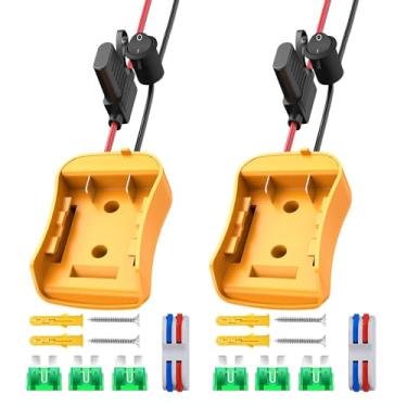 Imagem de 2 conjuntos de adaptadores de bateria compatíveis com conversor de energia Dewalt 18 V 20 V com interruptor para bricolage RC Car Toys Robótica RC Crawler RC Truck
