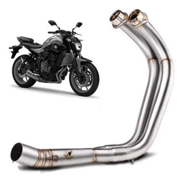 Imagem de Escapamento Esportivo para MT-07, Aço Inoxidável, 51mm, Sistema Completo com Molas e Acessórios de Instalação