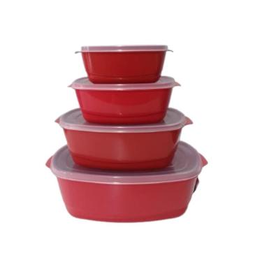 Imagem de Jogo De Potes Multi Uso Retangular 4 Peças