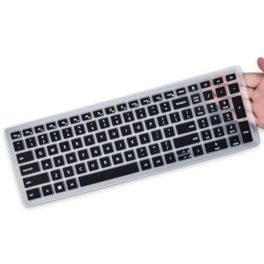 Imagem de Capa de teclado para teclado compacto sem fio Dell Pro Plus - KM7120W KB740, protetor de teclado para desktop Dell KM7120W, preto