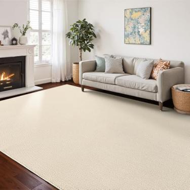 Imagem de CHAMPLANT Tapete lavável 1,8 x 2,5 m, branco, antiderrapante, para sala de estar, cozinha, tapete de entrada para sala de jantar, sala de estar, quarto