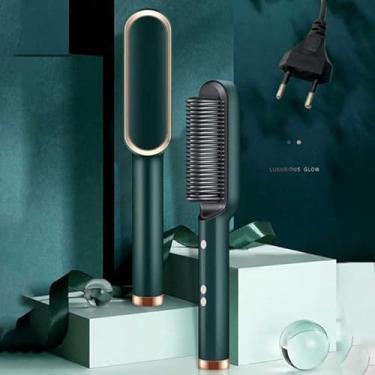 Imagem de Escova Alisadora 3 Em 1 Basic Bivolt Com Tecnologia Ânion E Revestimento De Cerâmica Turmalina