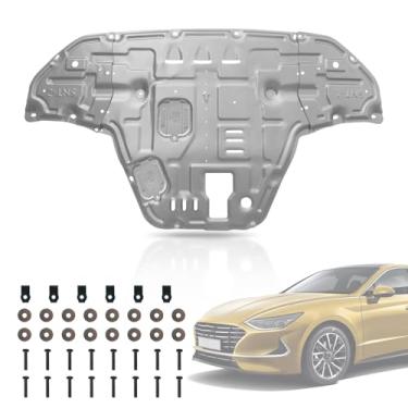 Imagem de TomGoo Protetor contra respingos de motor compatível com Hyundai Sonata 2020 2021 2022 2023, protetor da caixa do motor sob a capa de proteção do carro OE 29110L0200, HY1228204 Abas de lama de