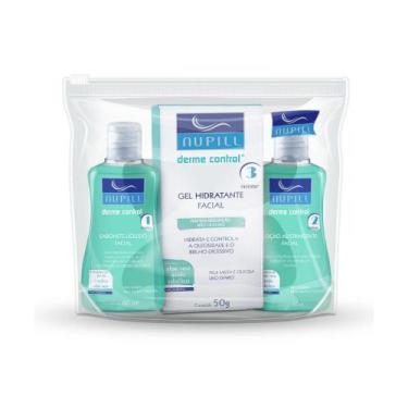 Imagem de Kit Nupill Travel Sabonete + Loção Adstringente + Gel Hidratante Derme