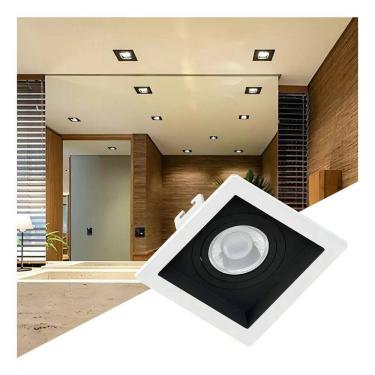 Imagem de 2X Bella Iluminação Spot Embutir Par20 Quadrado Recuado Fund