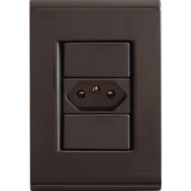 Imagem de Conjunto 4x2 Com 1 Tomada 2p+t 20 A 250 V Tramontina Liz Grafite Tramontina