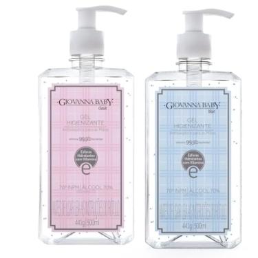 Imagem de Kit Gel Higienizante, Classic e Blue, 2 Unidades de 500ml, Álcool 70%