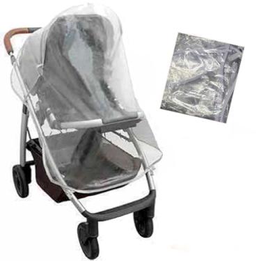 Imagem de Capa De Proteção Para Carrinho De Bebê Modelo Universal Proteção contra Chuva e Insetos