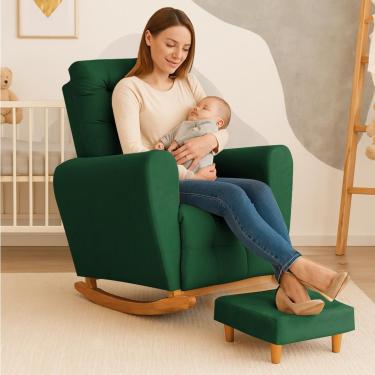 Imagem de Poltrona de Amamentação com Puff  Conforto e Funcionalidade para Mamãe