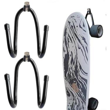 Imagem de RUZUO Suporte de parede atualizado para skate, suporte de parede para skate e longboard, suportes de skate - alongar (2)
