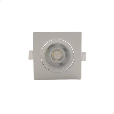 Imagem de Spot Led Embutir Quadrado 5W Bivolt 3000K Branco Quente