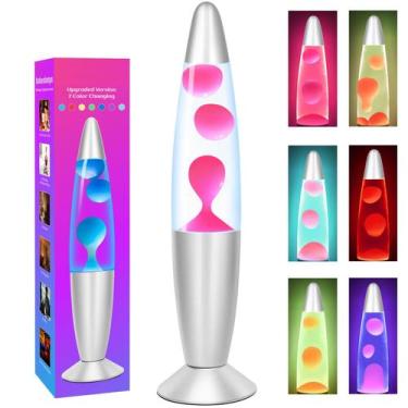 Imagem de Lâmpada de lava Dalavalampa LED Pink Liquid Motion 13 cm para crianças