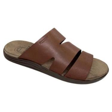 Imagem de Chinelo Slide Masculino Freeway Canastra 07 09 Macio Confortável Couro 634 631-Masculino