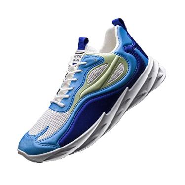 Imagem de Legou Sapatos casuais masculinos de corrida de solteiro sapatos esportivos masculinos de baixo nível respirável azul 43