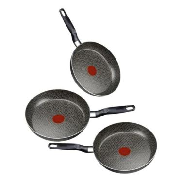 Imagem de Kit 3 Frigideira Rochedo Robusta Grafite 30cm Antiaderente