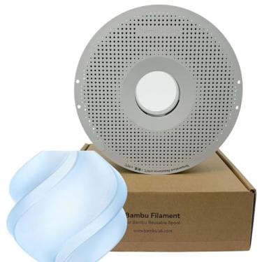 Imagem de Filamento 3d Bambu Lab Pla Translúcido 1kg 1,75mm Com Carretel Reutilizável Cor Ice Blue 13610