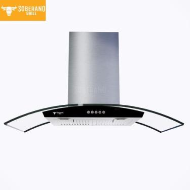 Imagem de Coifa de parede Exaustor Vidro Curvo - Soberanogrill, 220V