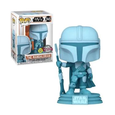 Imagem de Funko Pop Star Wars 345 The Mandalorian glows in the dark