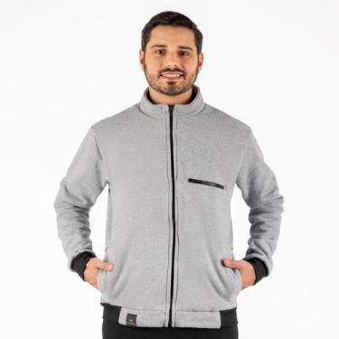 Imagem de Jaqueta Masculina Com Gola e Zíper Casaco de Frio Ramazzoni, Cinza, G