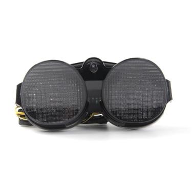 Imagem de Lanterna traseira de LED fumê Arashi para Yamaha YZF R6 2001-2002, luz traseira de freio de seta, acessórios de substituição integrados para motocicleta