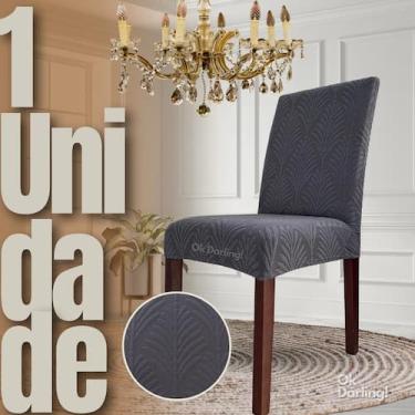 Imagem de Capa de Cadeira Linha Gold Francesa - Cinza - OK Darling