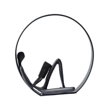 Imagem de Generic Estatueta de leitura, ornamento de mesa, liga, arte, artesanato, escultura decorativa, estátua de leitor para sala de estar, estante, armário