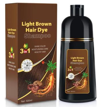 Imagem de Shampoo de tintura de cabelo YOURTONE 3 em 1 com cobertura cinza 500 m