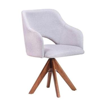 Imagem de Poltrona Decorativa Estofada E Giratória Multimóveis Cr7012 Off White 