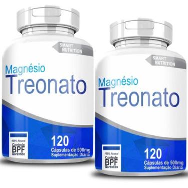 Imagem de Magnésio Treonato 120 Cápsulas Kit 02 Unidades - 4Elementos